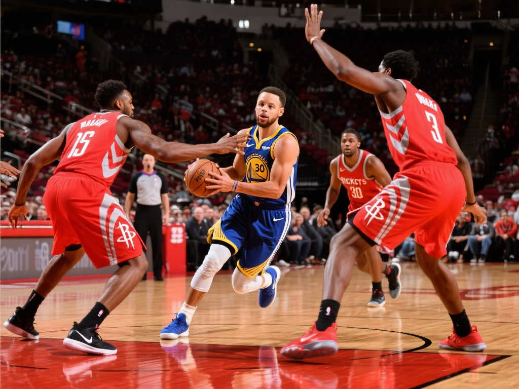 37岁库里逆境爆发!火箭夹击+手臂受伤难阻英雄之夜